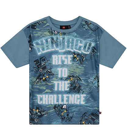 LEGO® Ninjago T-shirt - LwTaffy 308 - Dusty Blue w. Print