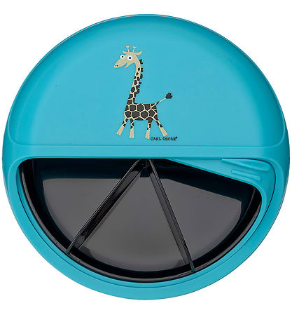 Carl Oscar Snackbox - MiniDisc - 12 cm - Turquoise w. Giraffe