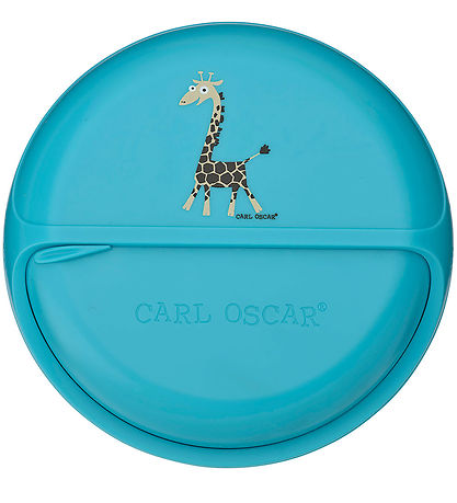 Carl Oscar Snackbox - MiniDisc - 12 cm - Turquoise w. Giraffe