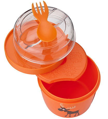 Carl Oscar Snackbox m. Kühlelement - N'Ice Cup - Orange m. Elch