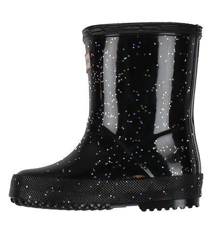 Hunter Rubber Boots - Kids First Giant Glitter - Black