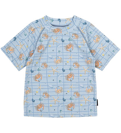 Mikk-Line Swim Top - UV50+ - Faded Denim w. Checs/Print