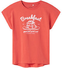 Name It T-shirt - NkfViolet - Spiced Coral/Breakfast Name It T-shirt - NkfViolet - Spiced Coral/Breakfast