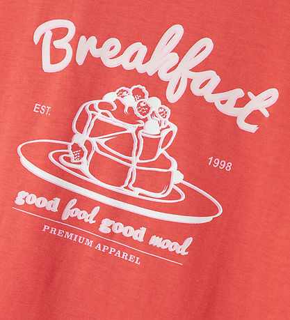 Name It T-shirt - NkfViolet - Spiced Coral/Breakfast Name It T-shirt - NkfViolet - Spiced Coral/Breakfast