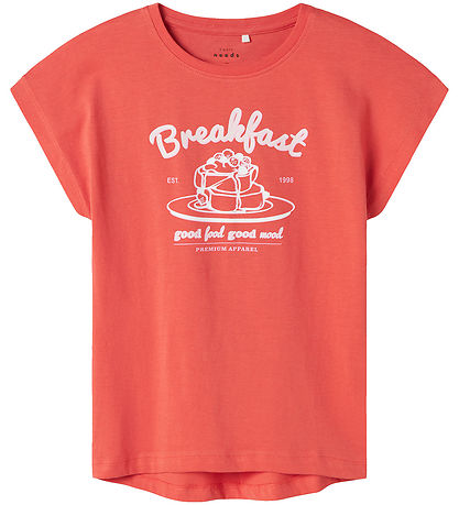 Name It T-shirt - NkfViolet - Spiced Coral/Breakfast Name It T-shirt - NkfViolet - Spiced Coral/Breakfast