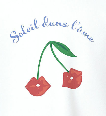 Name It T-shirt - NmfViolet - Bright White/Soleil Cherry