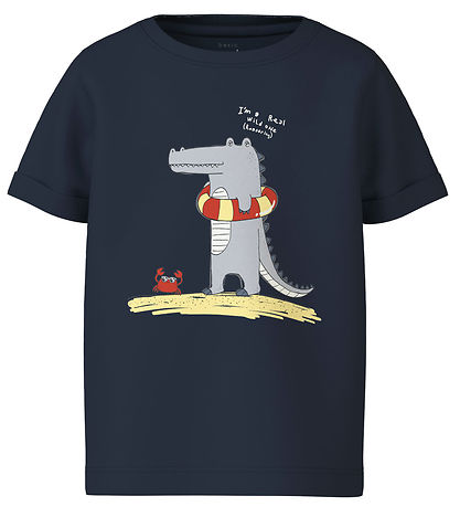 Name It T-skjorte - NmmVux - Navy Blazer/Wild One Name It T-skjorte - NmmVux - Navy Blazer/Wild One