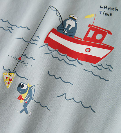 T-Shirt Name It - NmmVux - Pearl Blue/Heure du déjeuner