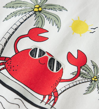 Name It T-shirt - NmmVux - Bright White/Crab Surf