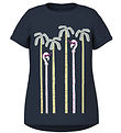 T-Shirt Name It - NmfVix - Marine Blazer/Palms