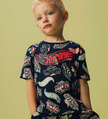 Name It T-shirt - NmmAry - Hot Wheels - Navy Blazer