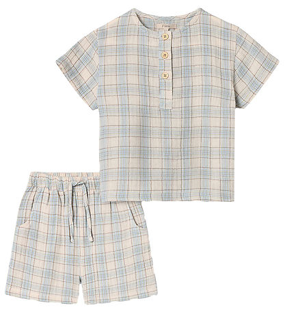 Fliink Shorts Set - Cha Cha - Sandshell Check Fliink Shorts Set - Cha Cha - Sandshell Check