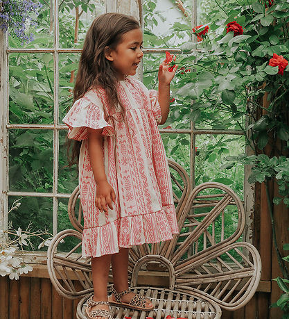 Fliink Dress - Addie - Cloud Dancer Pink Stripe