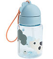 Done by Deer Water Bottle w. Straws - Tiny Farm - 280ml - Blue Done by Deer Water Bottle w. Straws - Tiny Farm - 280ml - Blue