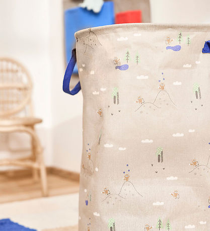 OYOY Storage Basket - Foxy - Large - Beige/Blue