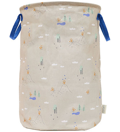 OYOY Storage Basket - Foxy - Large - Beige/Blue