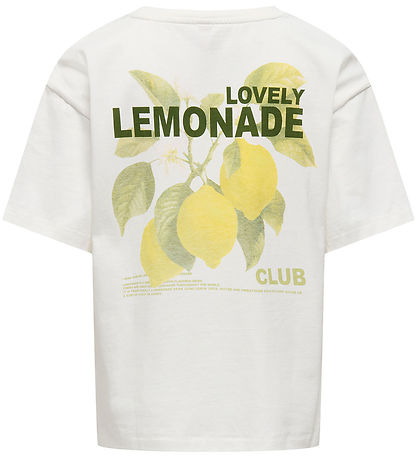 Kids Only T-shirt - CookHelen- Cloud Dancer/Lemonade