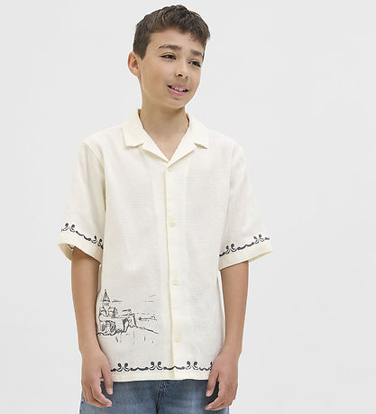 Jack & Jones Skyrta - JorAcapulco - Cloud Dansari M. Prentað