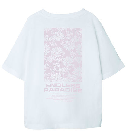 Name It T-shirt - NkfDagmar - Bright White/Endless Paradise
