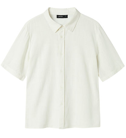 LMTD Shirt - NlnFinen - Viscose/Linen - White Alssum