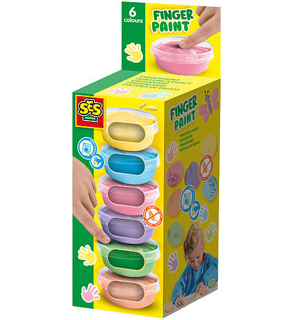 SES Creative - Finger Paint - 6x45ml - Pastel