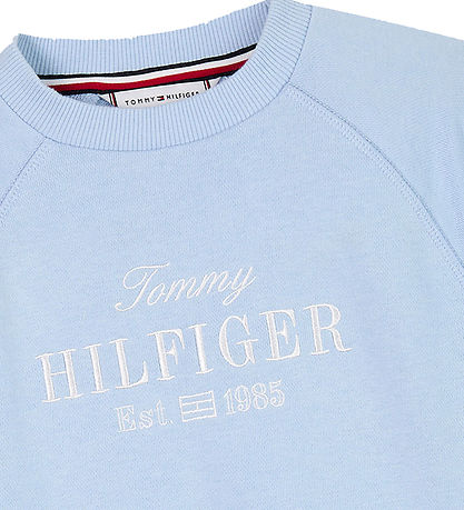 Tommy Hilfiger Sweatshirt - Schriftzug - Breezy Blue Tommy Hilfiger Sweatshirt - Schriftzug - Breezy Blue