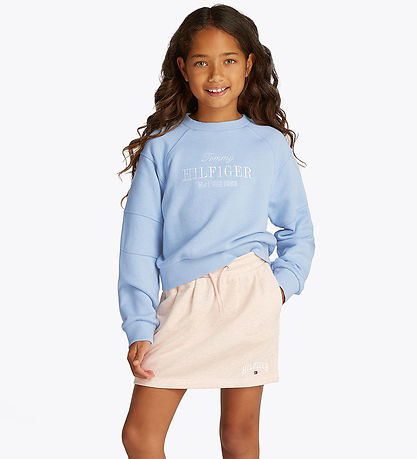 Tommy Hilfiger Sweatshirt - Schriftzug - Breezy Blue Tommy Hilfiger Sweatshirt - Schriftzug - Breezy Blue