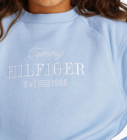 Tommy Hilfiger Sweatshirt - Schriftzug - Breezy Blue Tommy Hilfiger Sweatshirt - Schriftzug - Breezy Blue