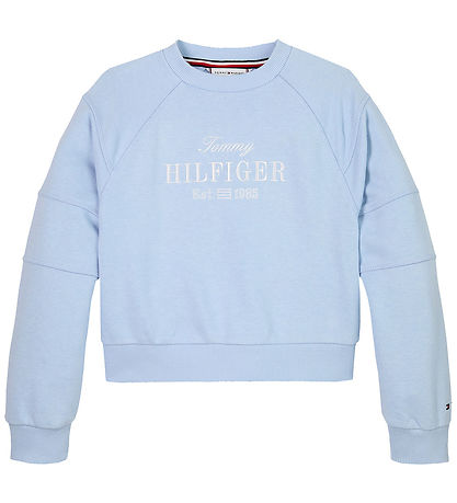 Tommy Hilfiger Sweatshirt - Schriftzug - Breezy Blue Tommy Hilfiger Sweatshirt - Schriftzug - Breezy Blue