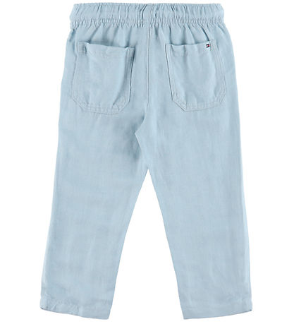 Tommy Hilfiger Trousers - Linen - Breezy Blue