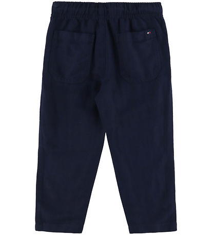 Tommy Hilfiger Trousers - Linen - Dark Night Navy