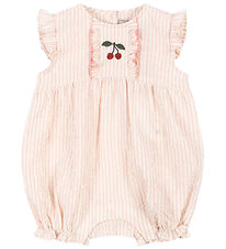 Konges Sløjd Sommerstrampler - Ellie - Peony Stripe Konges Sløjd Sommerstrampler - Ellie - Peony Stripe