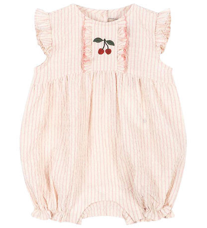 Konges Sløjd Sommerstrampler - Ellie - Peony Stripe