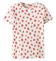 Name It T-shirt - NmfVemma - Bright White/Strawberry