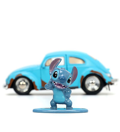 Jada Car w. Figure - Disney - Stitch & 1959 VW Beetle - 1:32