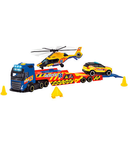 Dickie Toys Truck w. Emergency vehicles - Rescue Transporter -