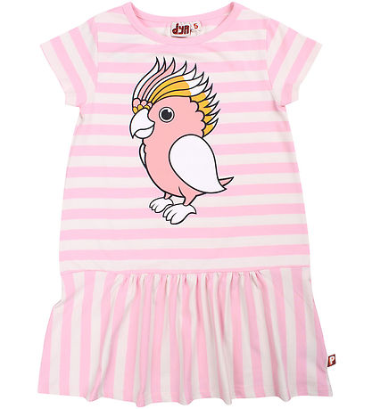 DYR-Cph Kjóll - Dyrzanzi - Pastel Pink/Krítapáfagaukar DYR-Cph Kjóll - Dyrzanzi - Pastel Pink/Krítapáfagaukar