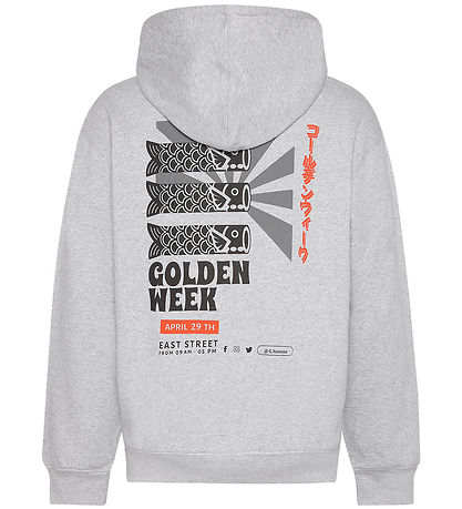 Grunt Kapuzenpullover - GRHenri - Snow Melange m. Print