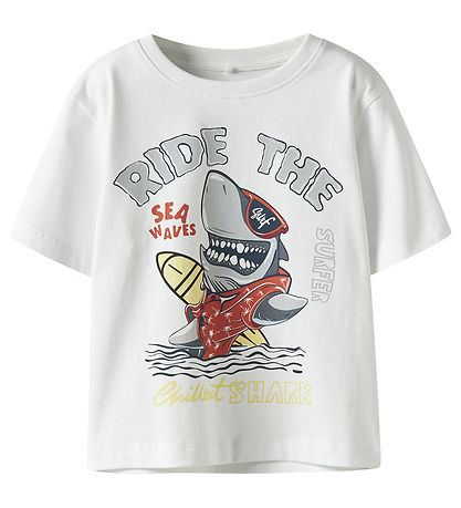 T-Shirt Name It - NmmVanyo - Bright White/Ride T-Shirt Name It - NmmVanyo - Bright White/Ride