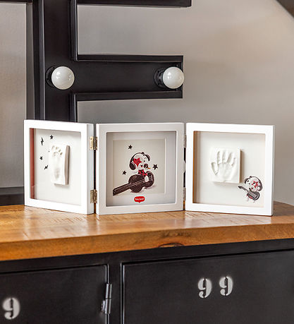 Jeu d'empreintes Tiny Love - Main/Pied - Double cadre - Blanc Jeu d'empreintes Tiny Love - Main/Pied - Double cadre - Blanc