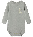 Name It Bodysuit l/s - NbfLaby - Grey Melange