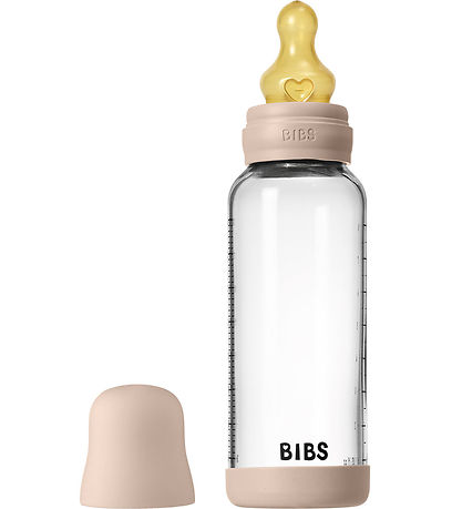 BIBS Tuttipullo - 240 ml - Lasi/Luonnonkumi - Blush