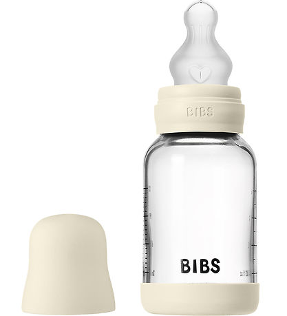 BIBS Feeding Bottle - 120 mL - Glass/Silicone - Ivory BIBS Feeding Bottle - 120 mL - Glass/Silicone - Ivory