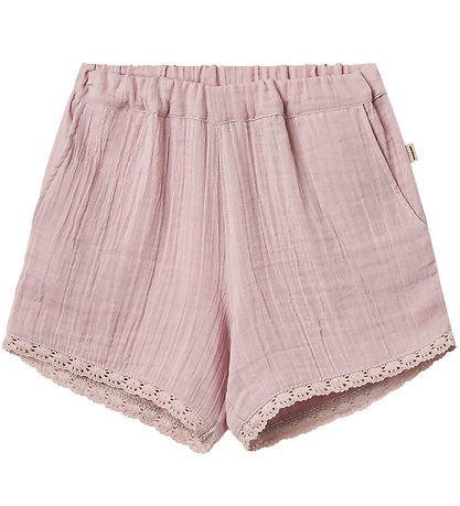 Wheat Shorts - Muslin - Eileen - Lavender Mist w. Lace Wheat Shorts - Muslin - Eileen - Lavender Mist w. Lace