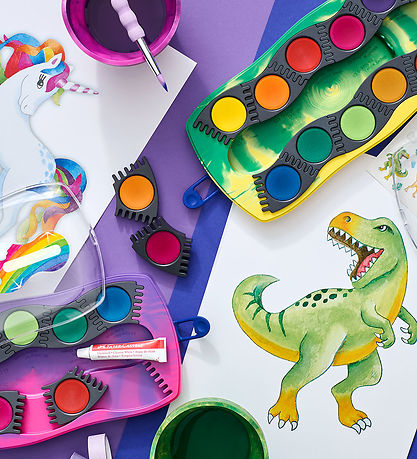 Faber-Castell Watercolour - Dinosaur - 12 Colours + Chinese Whit