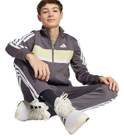 adidas Performance Sweat Set - J 3S TIBERIO TS - GRESTR/White/PO