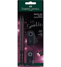 Faber-Castell Pencil set - Sparkle - 4 Parts - Black Edition - M Faber-Castell Pencil set - Sparkle - 4 Parts - Black Edition - M