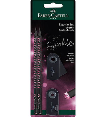 Faber-Castell Pencil set - Sparkle - 4 Parts - Black Edition - M Faber-Castell Pencil set - Sparkle - 4 Parts - Black Edition - M