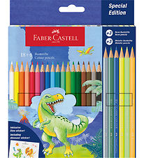 Faber-Castell Colouring Pencils - 18+6 pcs - Dinosaur Metallic/N Faber-Castell Colouring Pencils - 18+6 pcs - Dinosaur Metallic/N