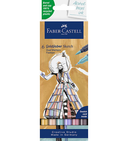 Faber-Castell Markers - 6 pcs - Goldfaber Sketch - Fashion Faber-Castell Markers - 6 pcs - Goldfaber Sketch - Fashion